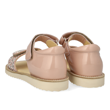 Laksandal med funklende glitterdetalje