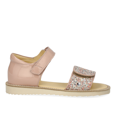 Laksandal med funklende glitterdetalje