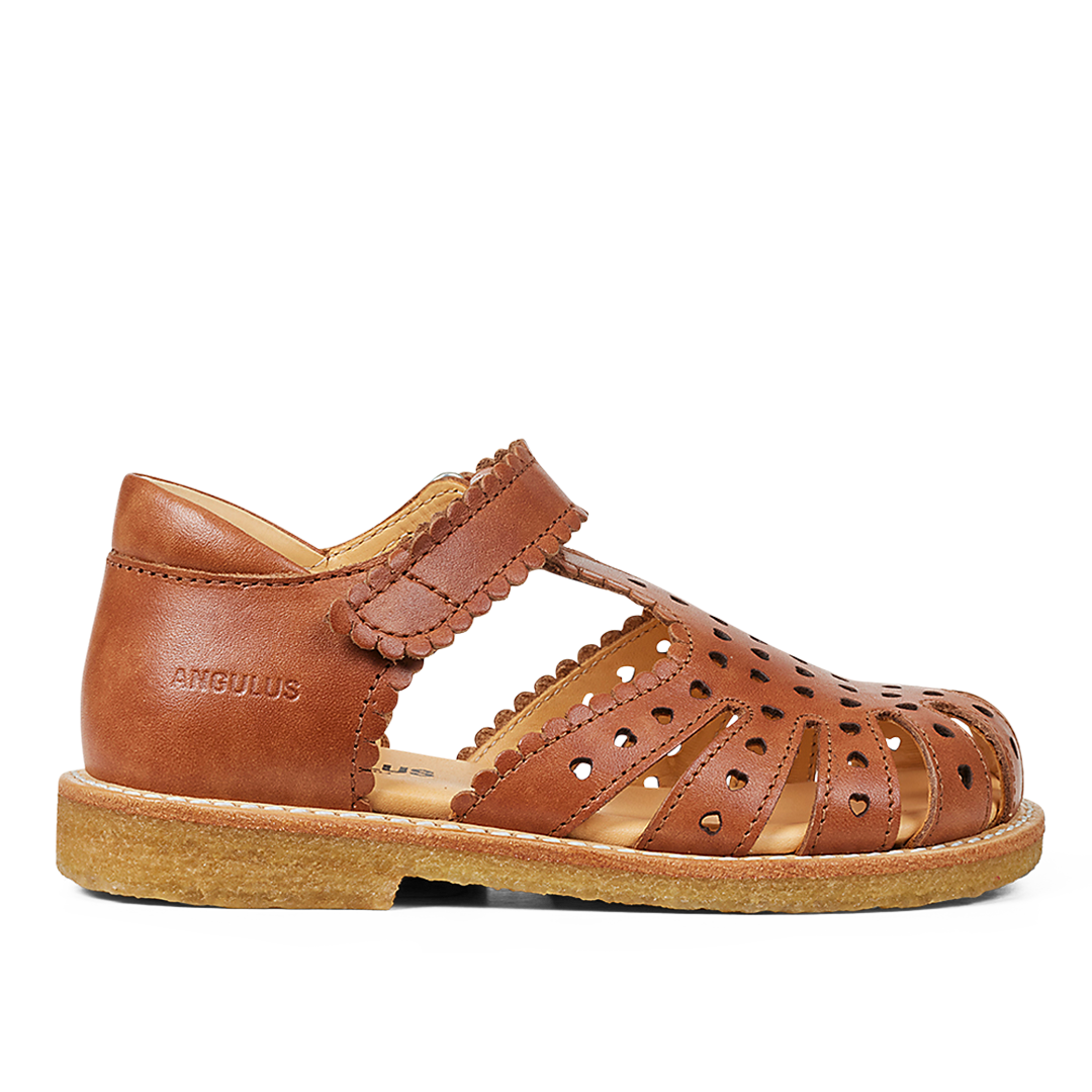Sandal med mini-hjerter og velcrolukning