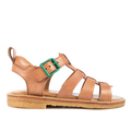 Sandal med spænde og kontrast detaljer