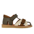 Colour block lædersandal