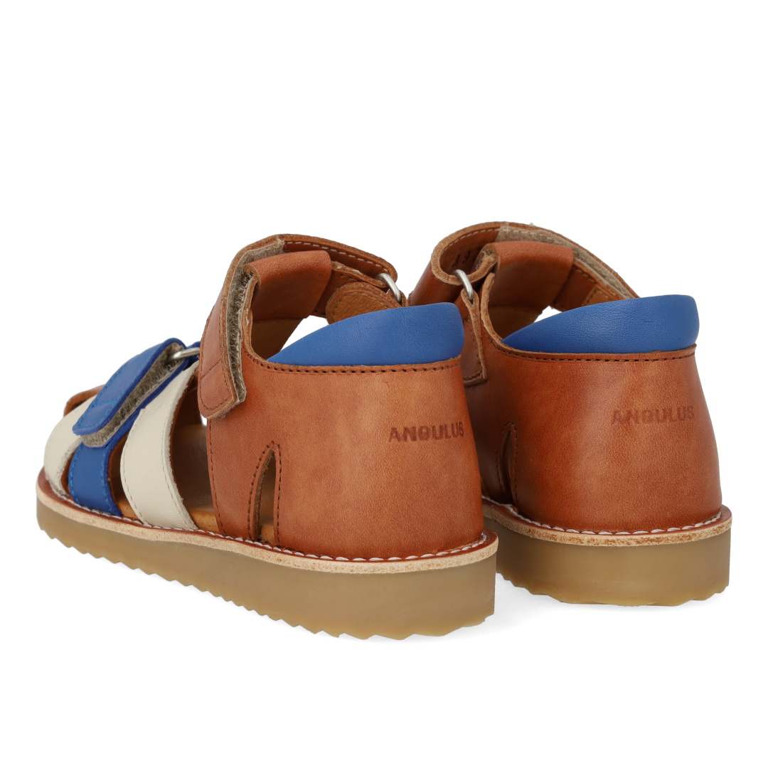 Colour block lædersandal