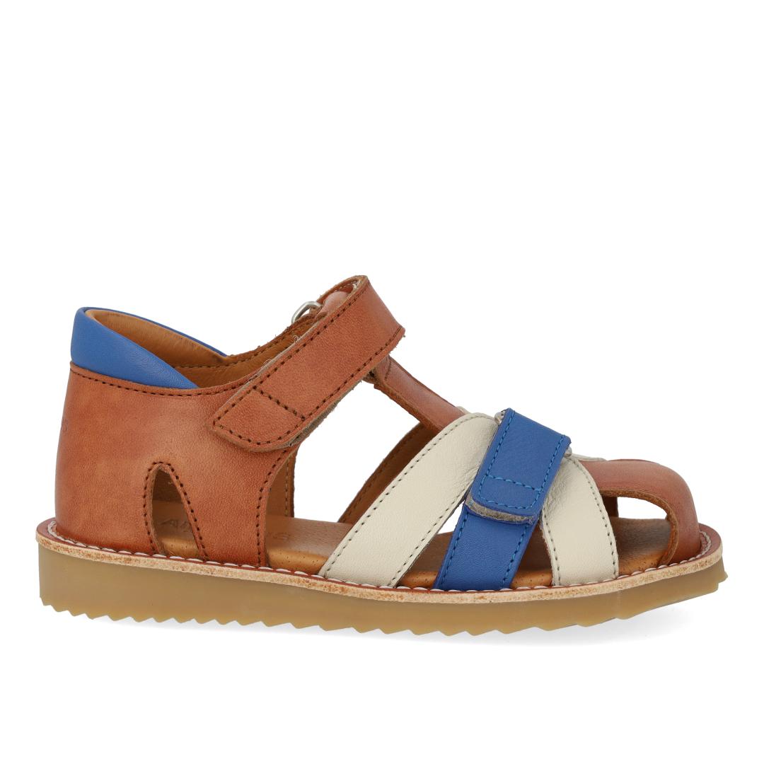 Colour block lædersandal