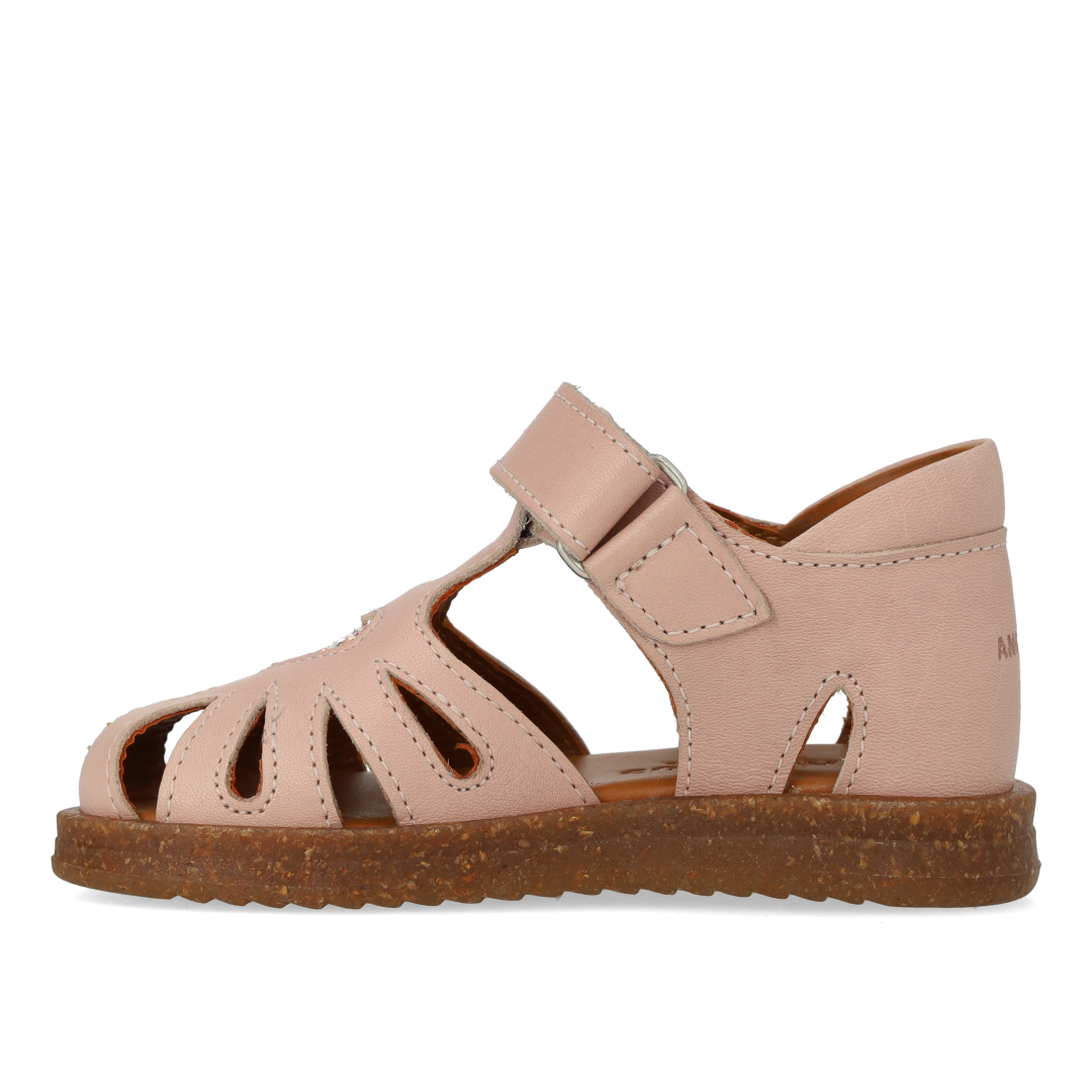 Begynder sandal med funklende glitterhjerte