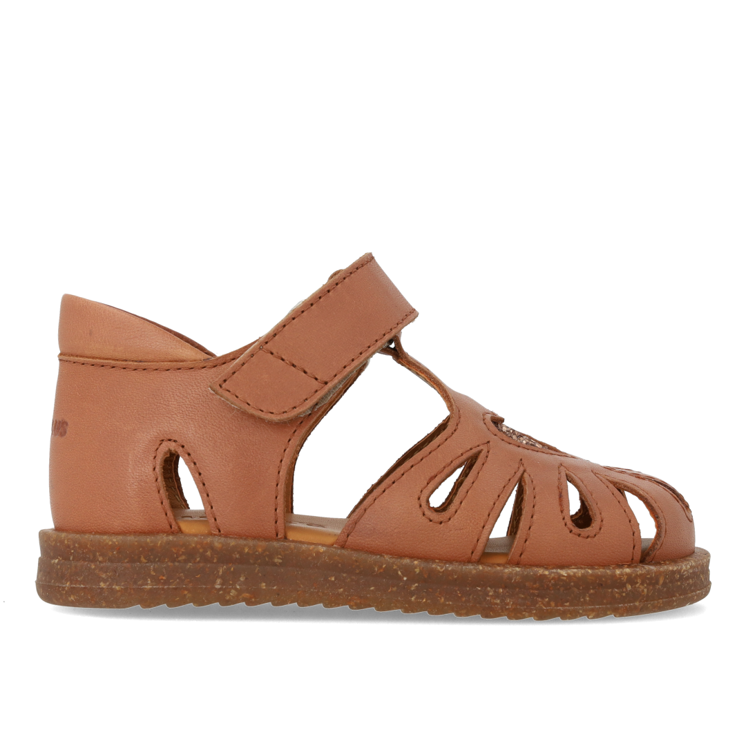 Begynder sandal med funklende glitterhjerte