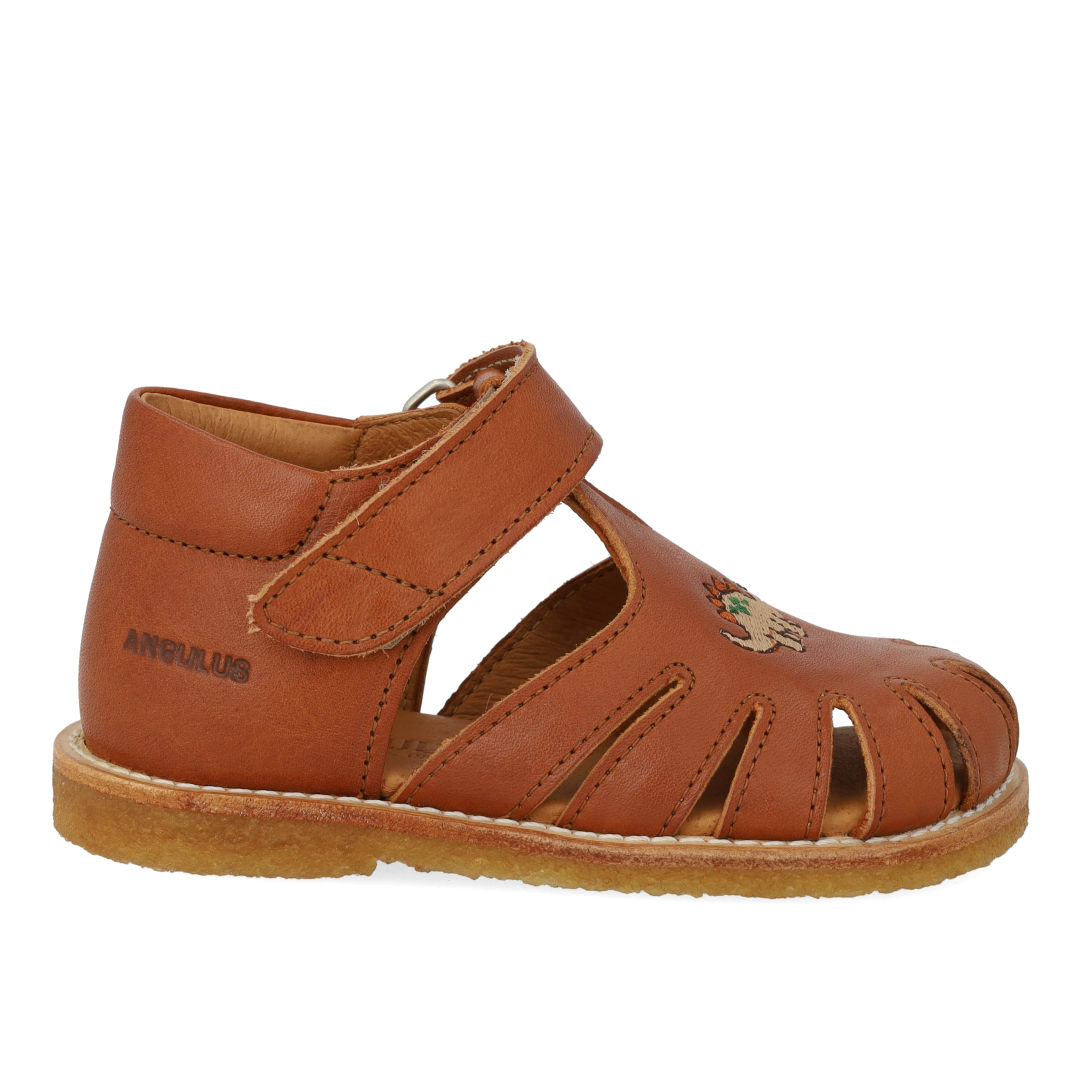 Sandal med dinobroderi og lukket tå