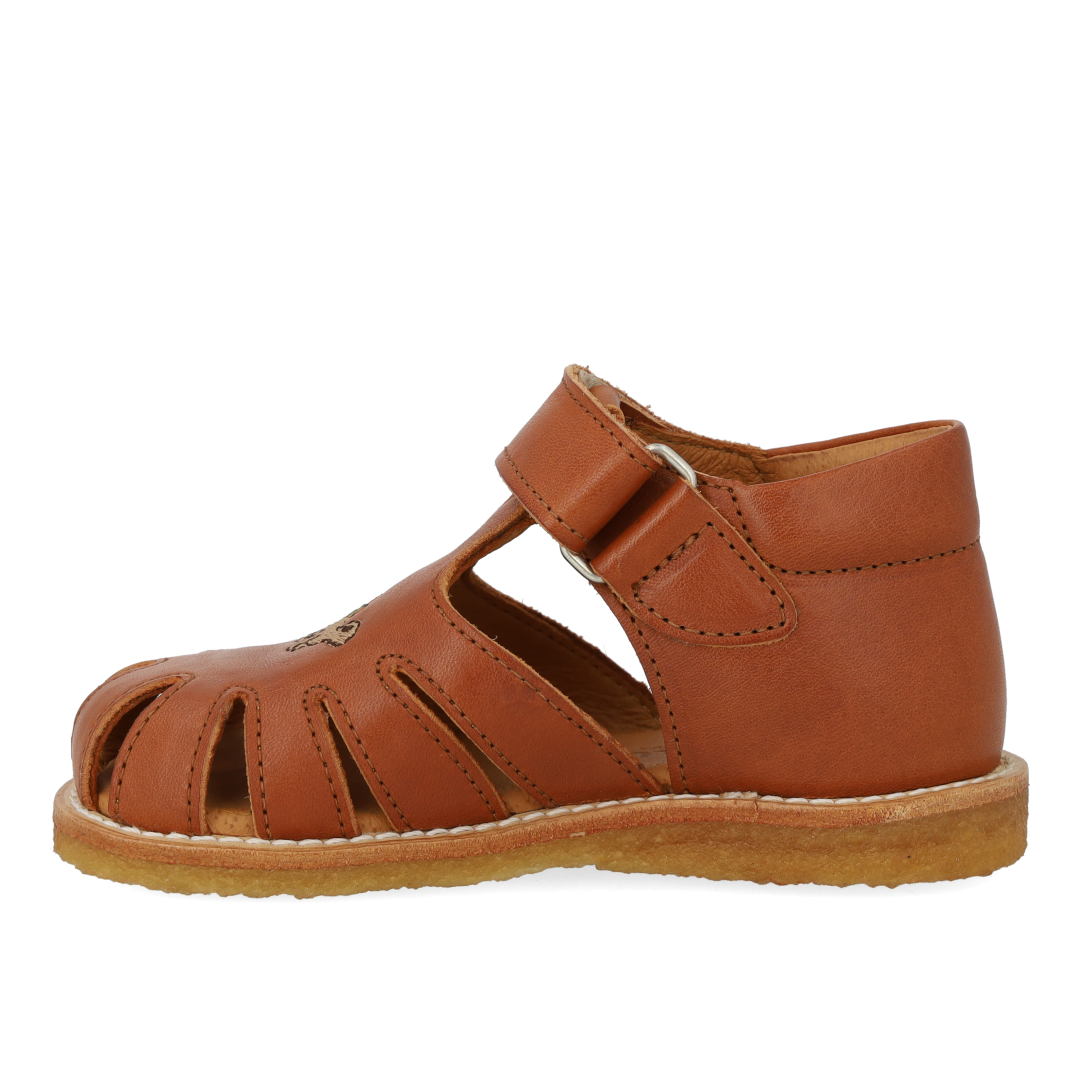 Sandal med dinobroderi og lukket tå