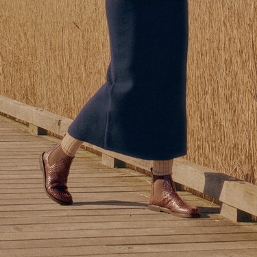 Håndflettet chelsea støvle