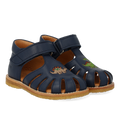 Sandal med dinobroderi og lukket tå