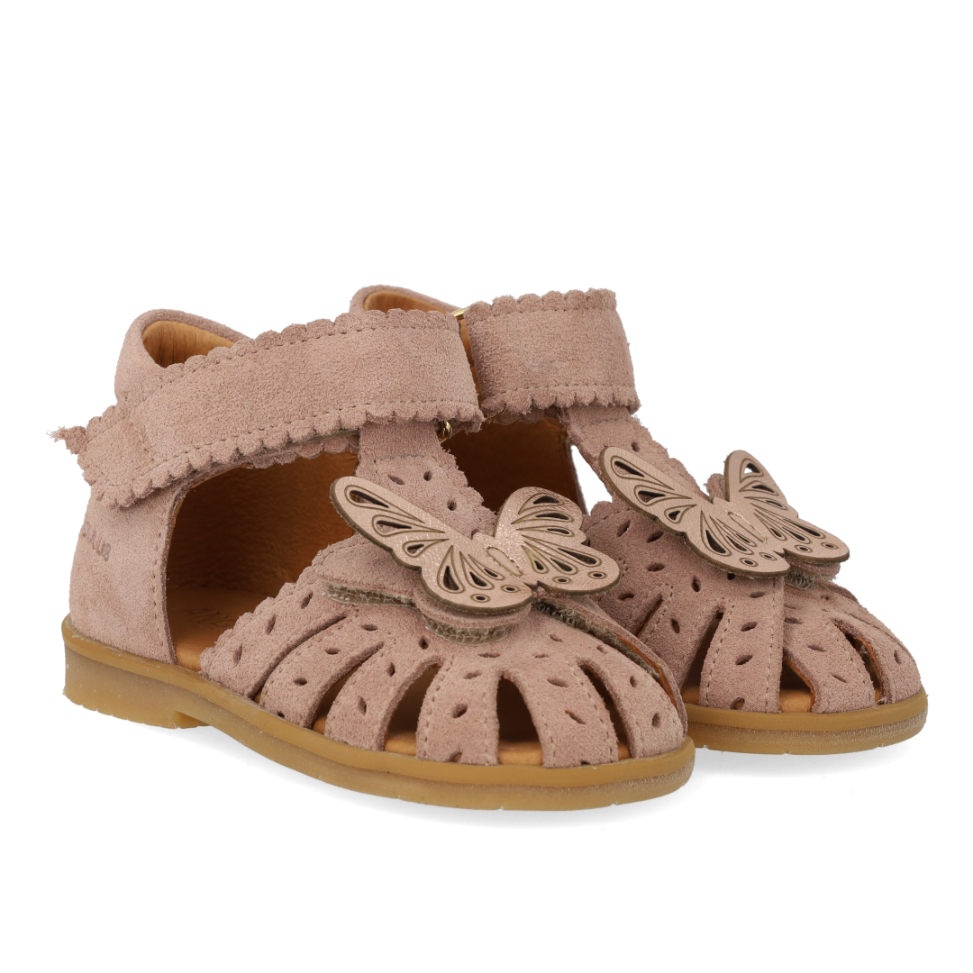 Sandal med sommerfugl og dobbelt velcro