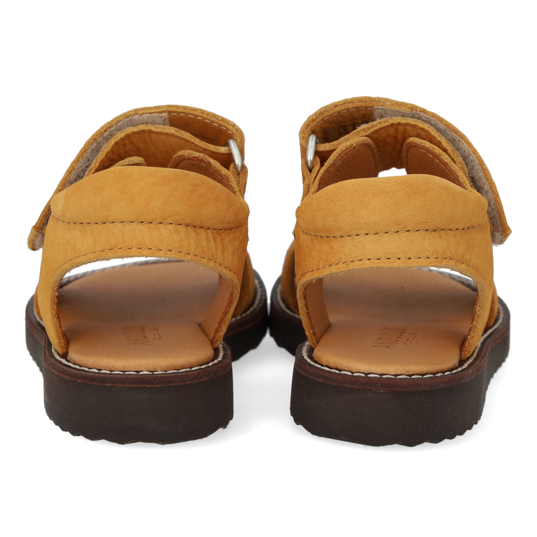Sandal med åben tå og dobbelt velcro