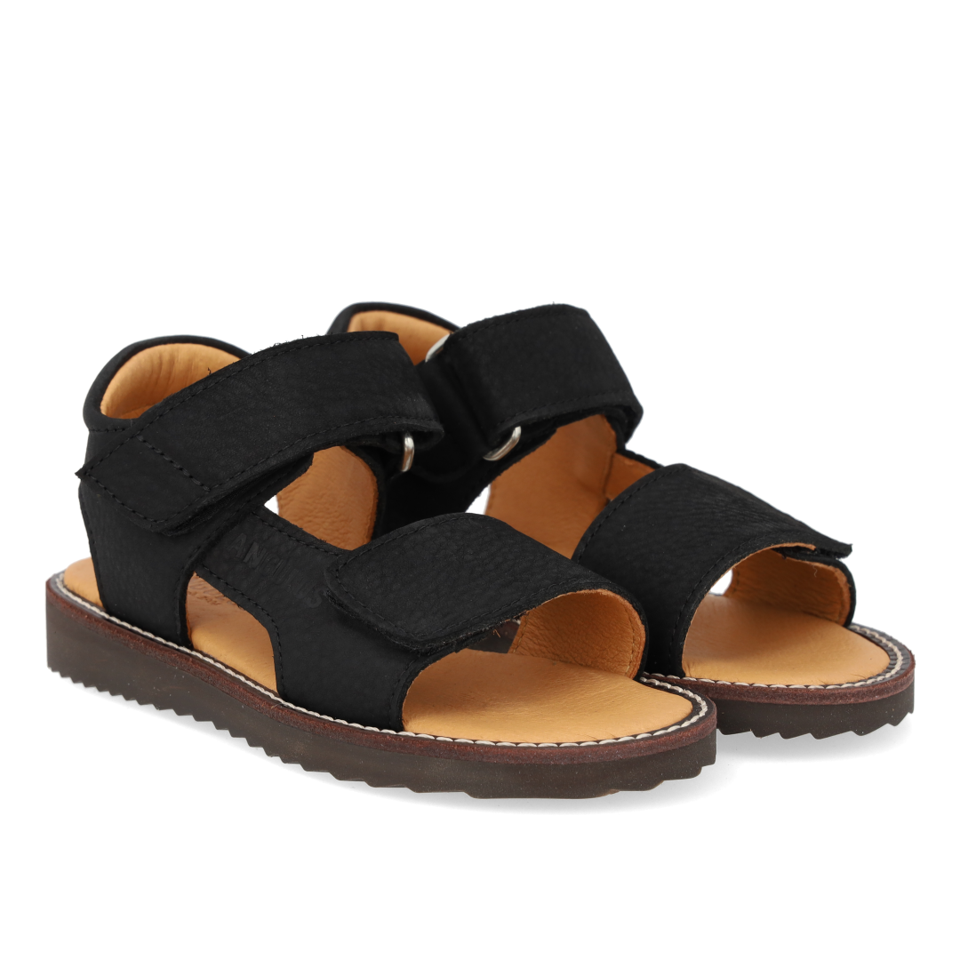 Sandal med åben tå og dobbelt velcro