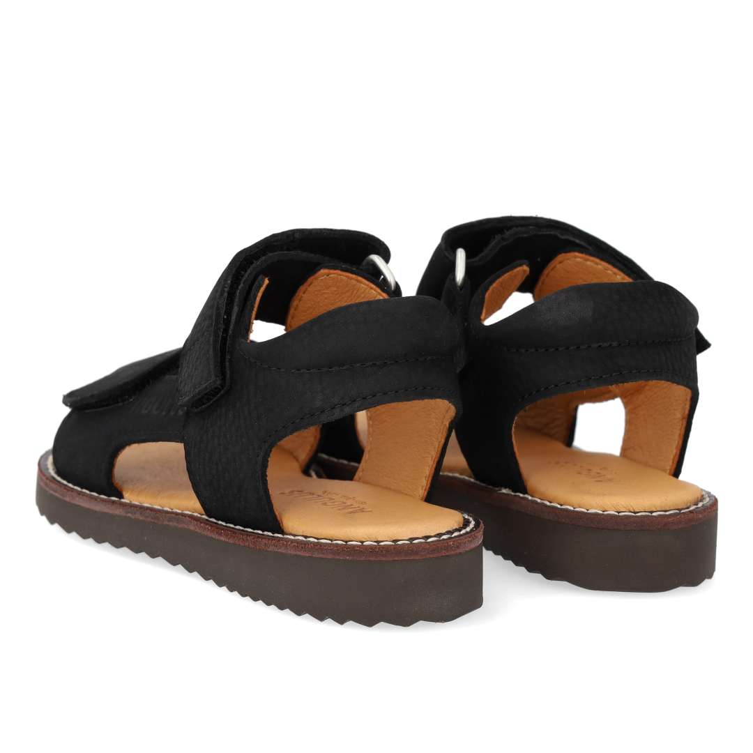 Sandal med åben tå og dobbelt velcro
