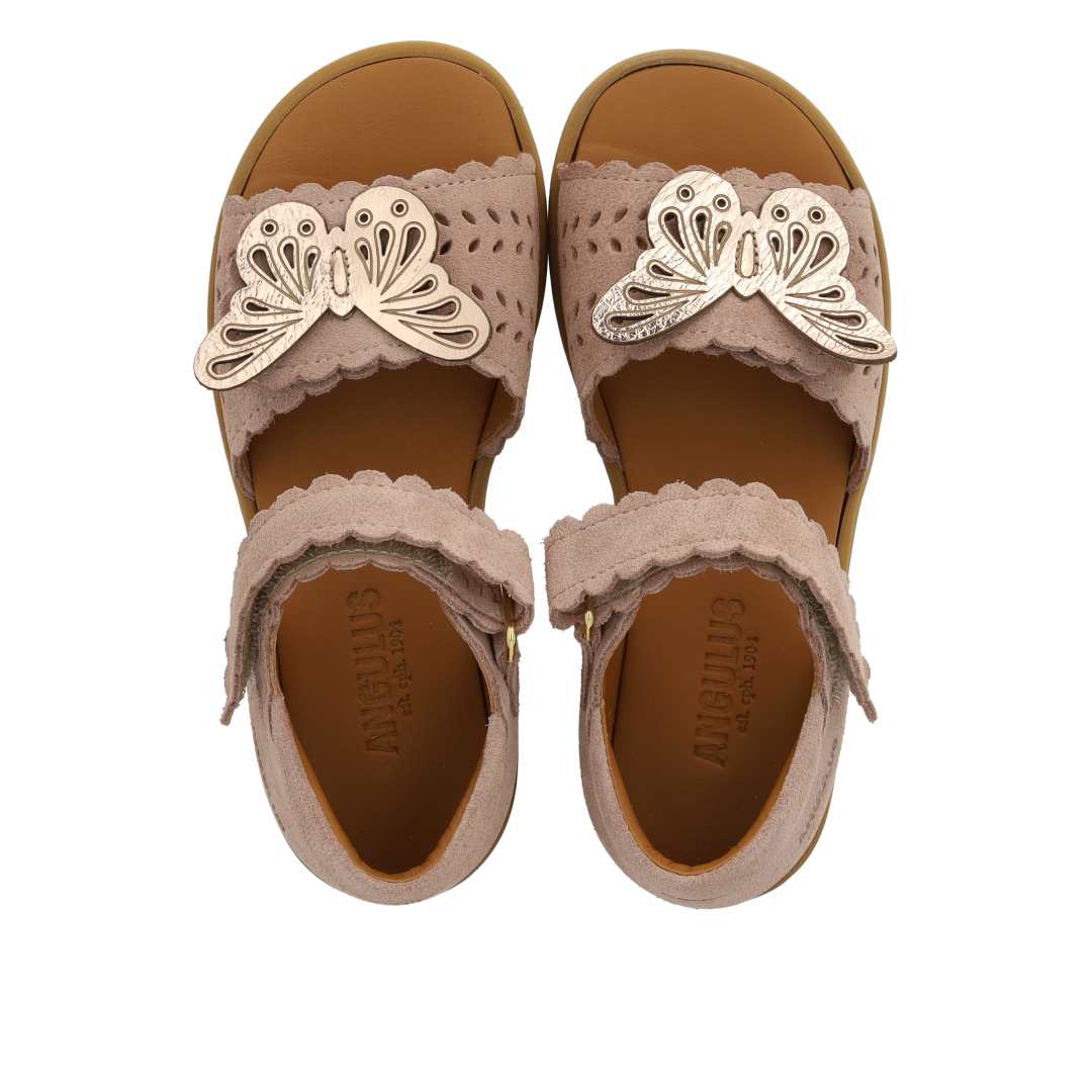Sandal med åben tå og dobbelt velcro