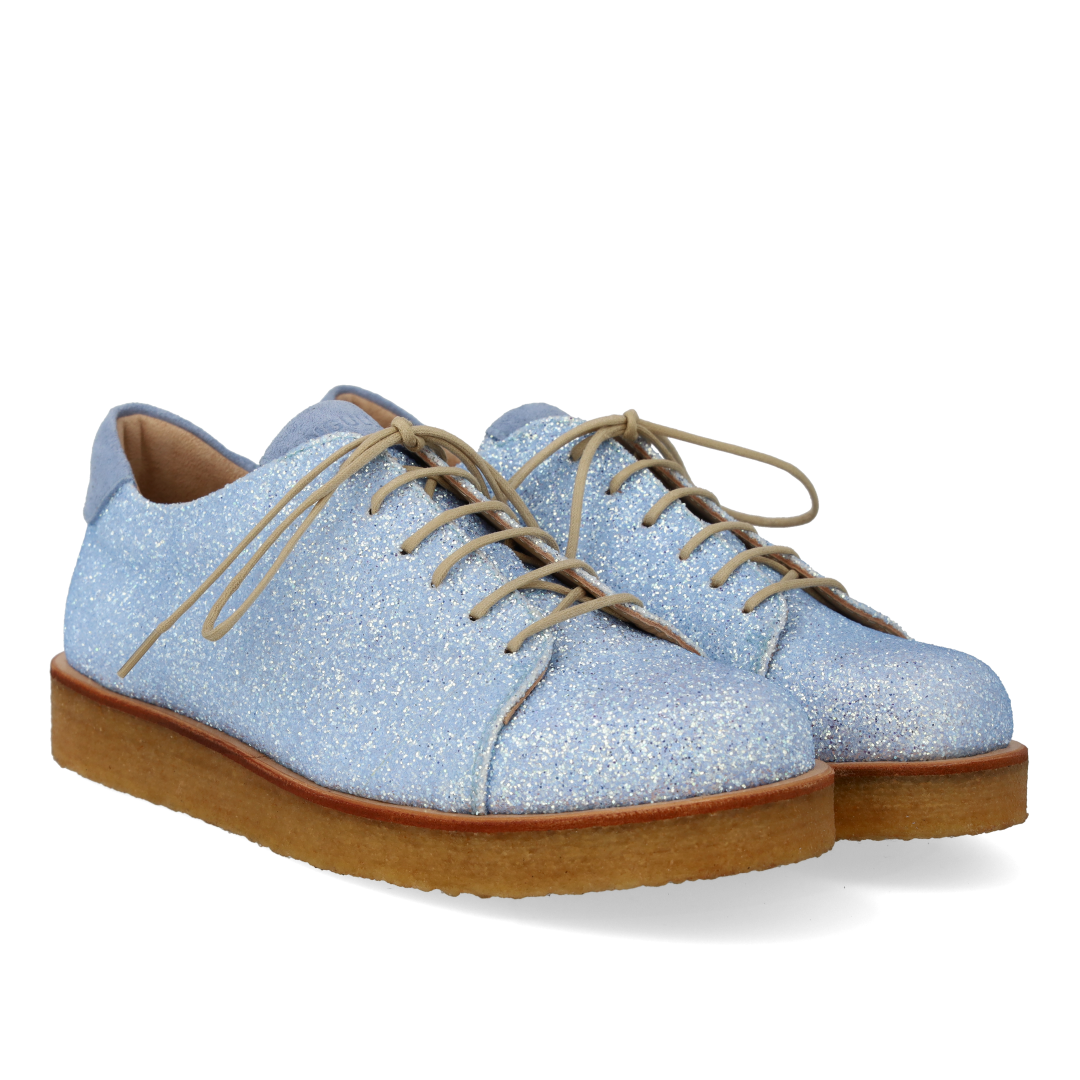 Sneaker i glitter på plateausål