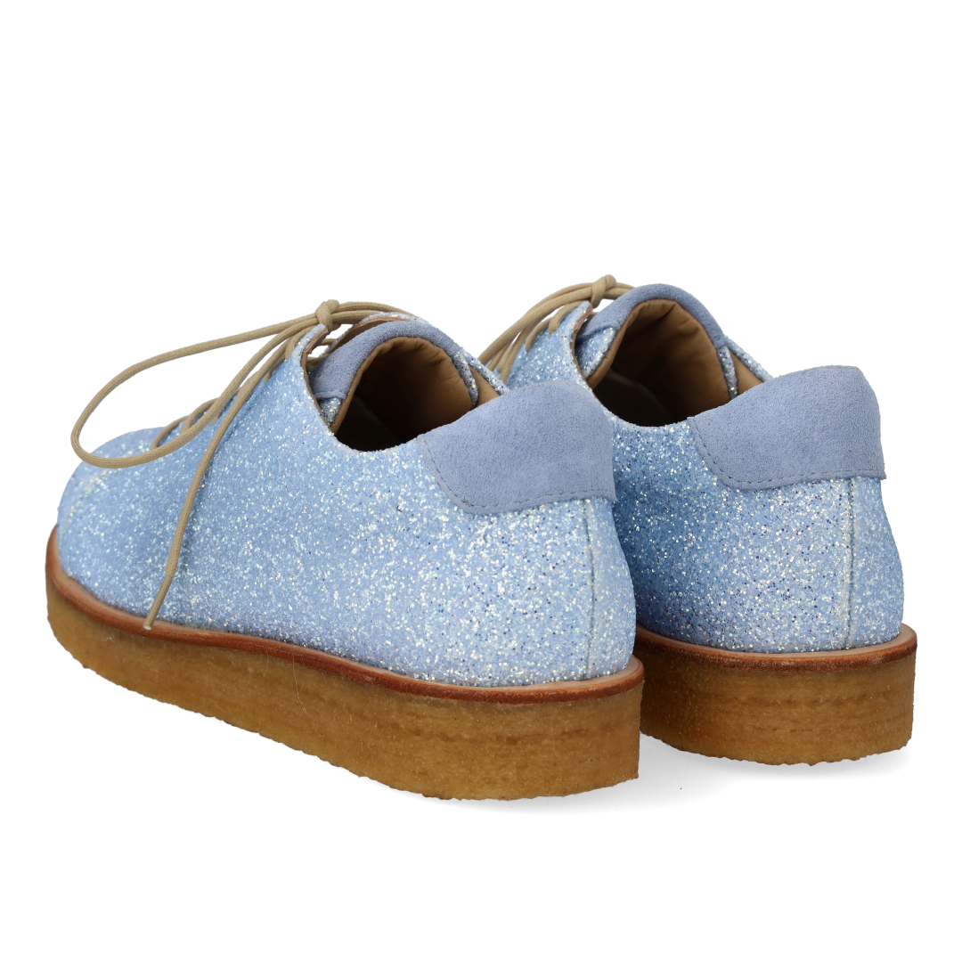 Sneaker i glitter på plateausål