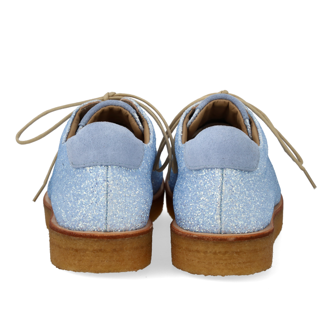 Sneaker i glitter på plateausål