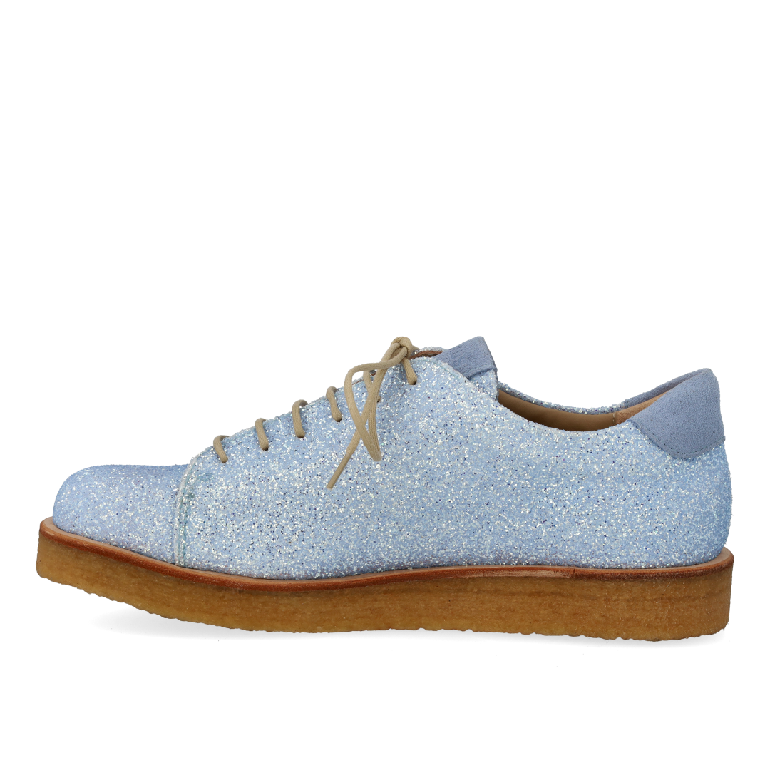 Sneaker i glitter på plateausål