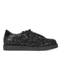 Sneaker i glitter på plateausål