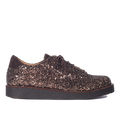 Sneaker i glitter på plateausål