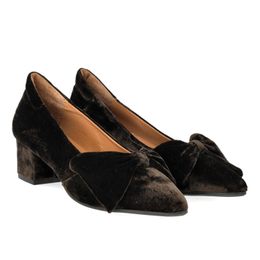 Sløjfe pump i blød velour