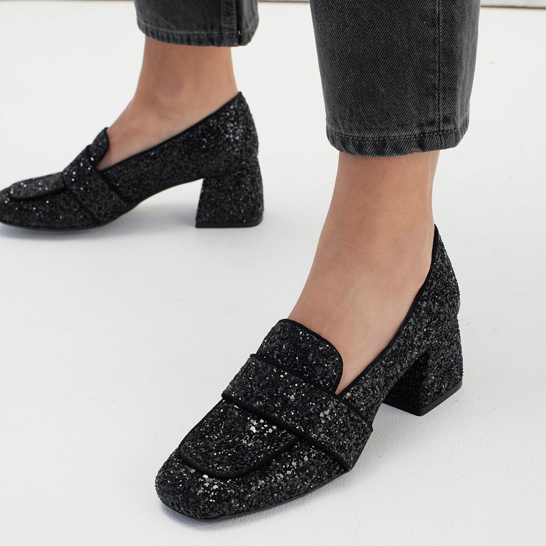 Loafer med hæl