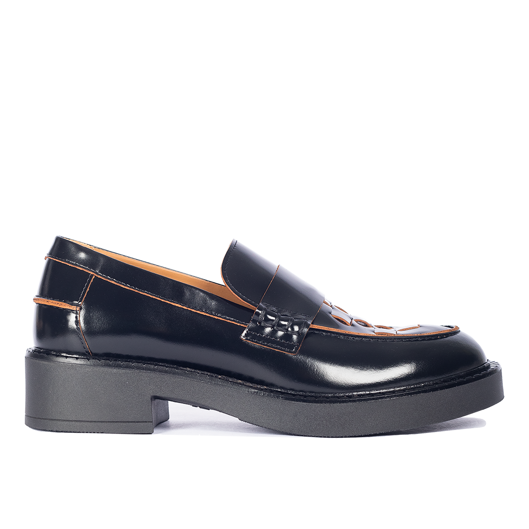 Loafer med fletdetalje