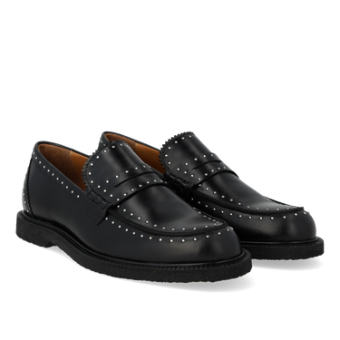 Klassisk Penny loafer med dekorative sølvnitter