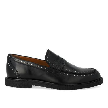 Klassisk Penny loafer med dekorative sølvnitter