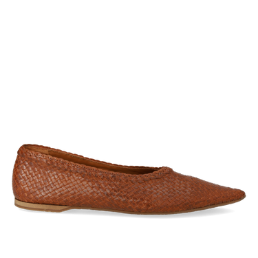 Håndflettet ballerina med spids snude