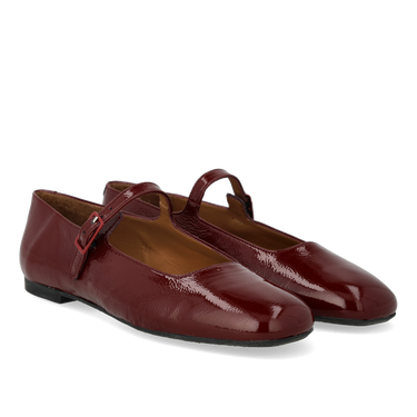 Mary Jane ballerina med moderat firkantet snude