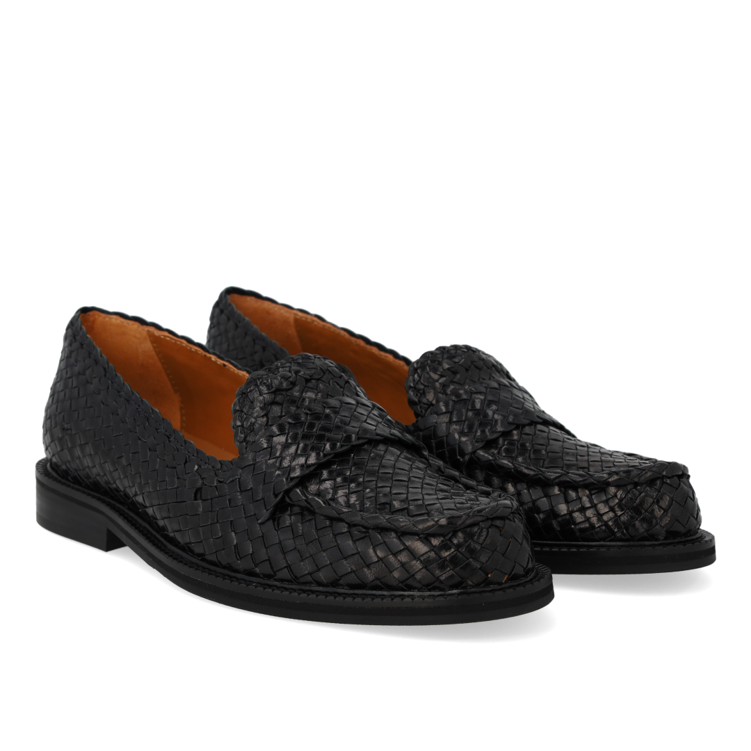 Håndflettet penny loafer