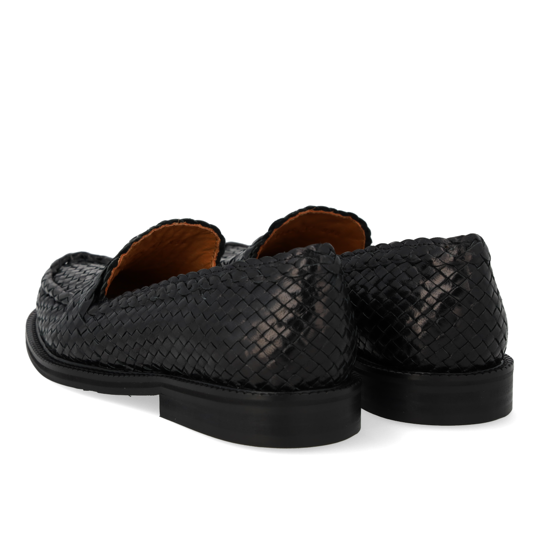 Håndflettet penny loafer