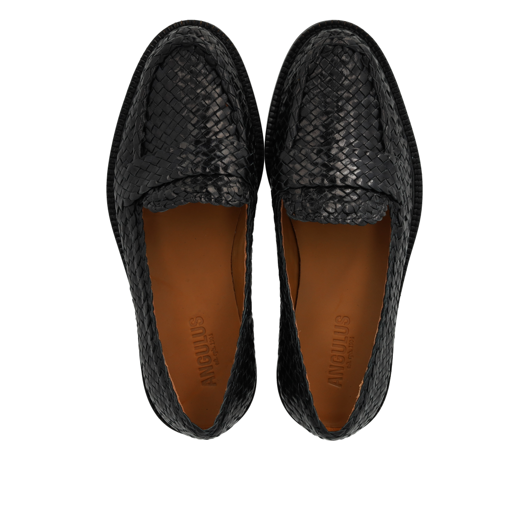 Håndflettet penny loafer