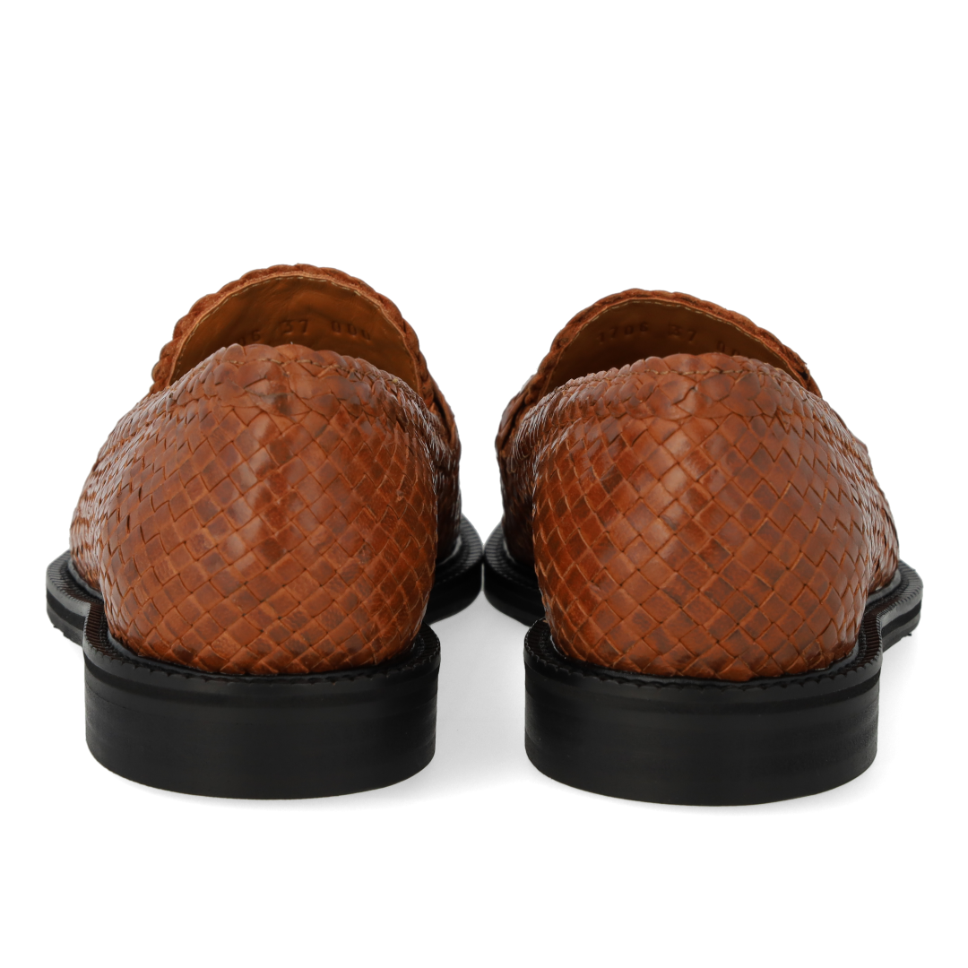 Håndflettet penny loafer