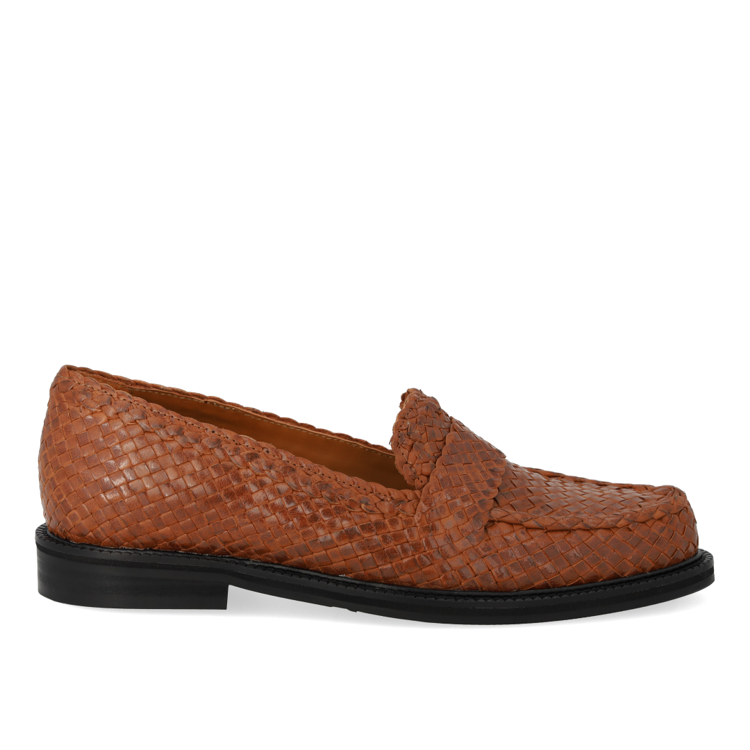 Håndflettet penny loafer
