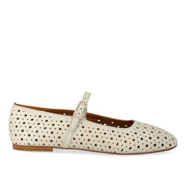 Blød ballerina med dekorativt hulmønster