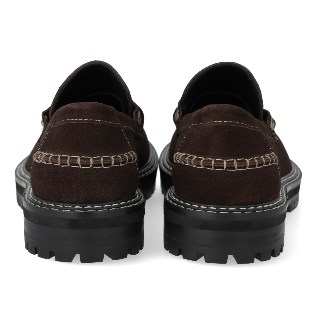 Penny loafer med kontraststikninger