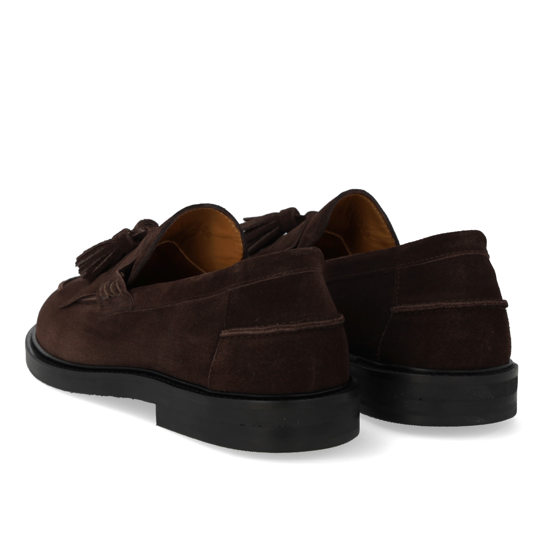 Bred loafer med frynser og kvastdetalje