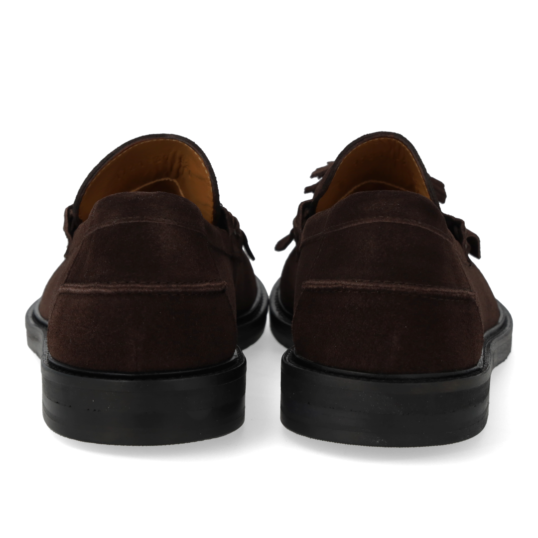 Bred loafer med frynser og kvastdetalje