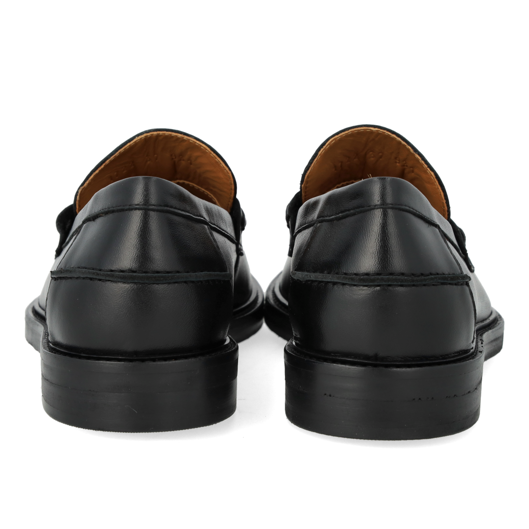 Penny loafer med håndflettet detalje