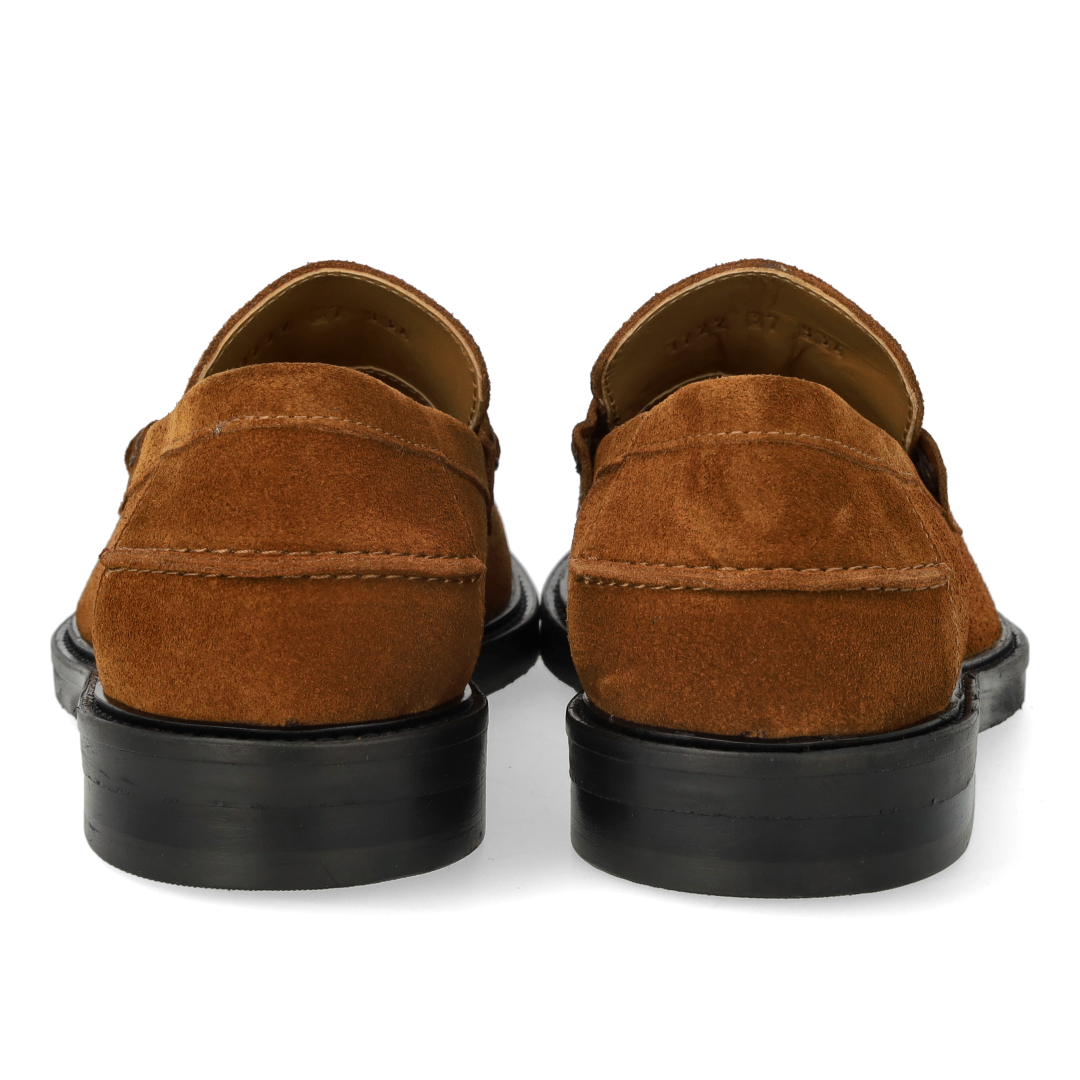 Penny loafer med håndflettet detalje