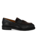 Penny loafer med blød pelsdetalje