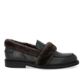 Loafer med bløde pelskanter