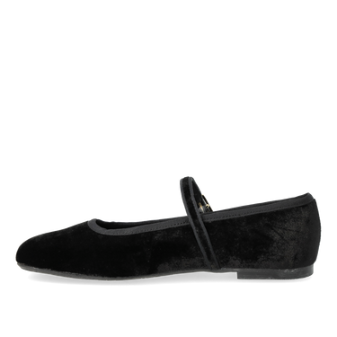 Mary Jane ballerina i blød velour