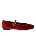Mary Jane ballerina i blød velour