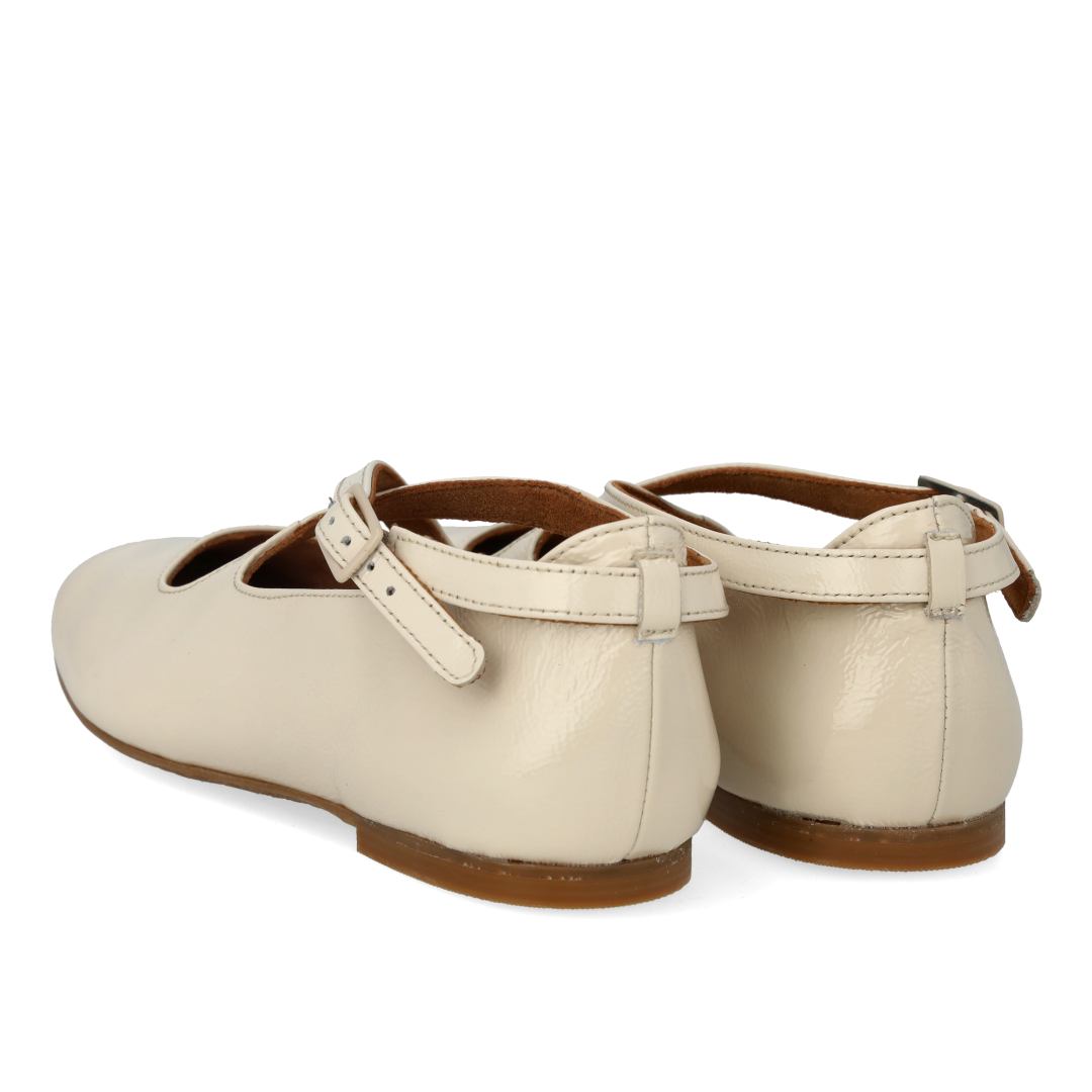 Mary Jane ballerina med krydsdetalje