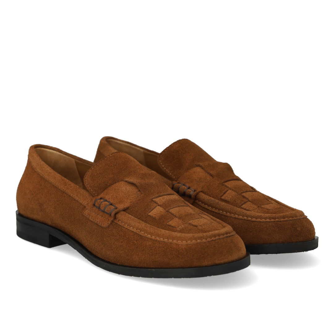 Loafer med fletdetalje