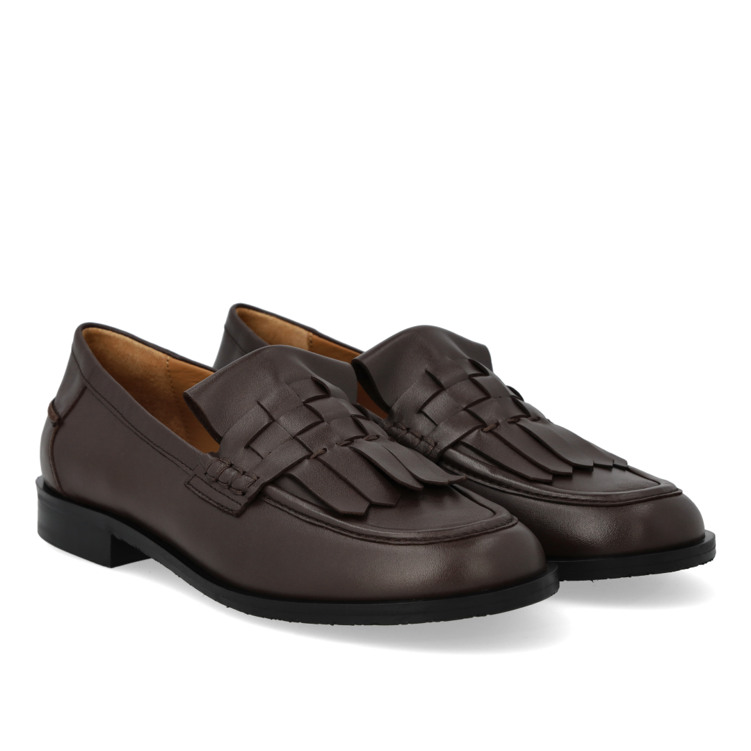 Loafer med fletdetalje