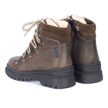 TEX-Snørestøvle med lynlås og uldfoer